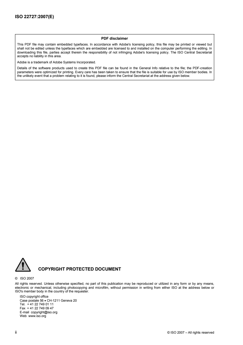 ISO 22727:2007 ISO 22727:2007 - Graphical symbols — Creation and design of public information symbols — Requirements
Released:11/1/2007 - Page 2 preview