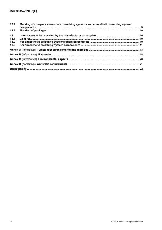 ISO 8835-2:2007 ISO 8835-2:2007 - Inhalational anaesthesia systems - Page 4 preview