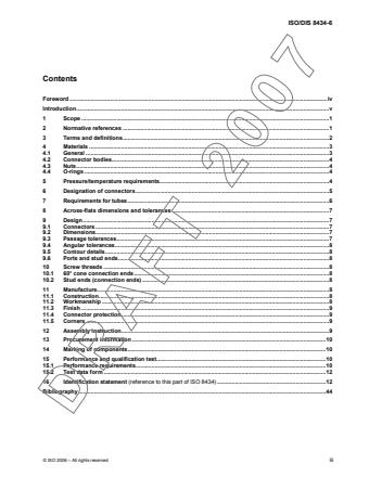 ISO 8434-6:2009 - Metallic tube connections for fluid power and general use