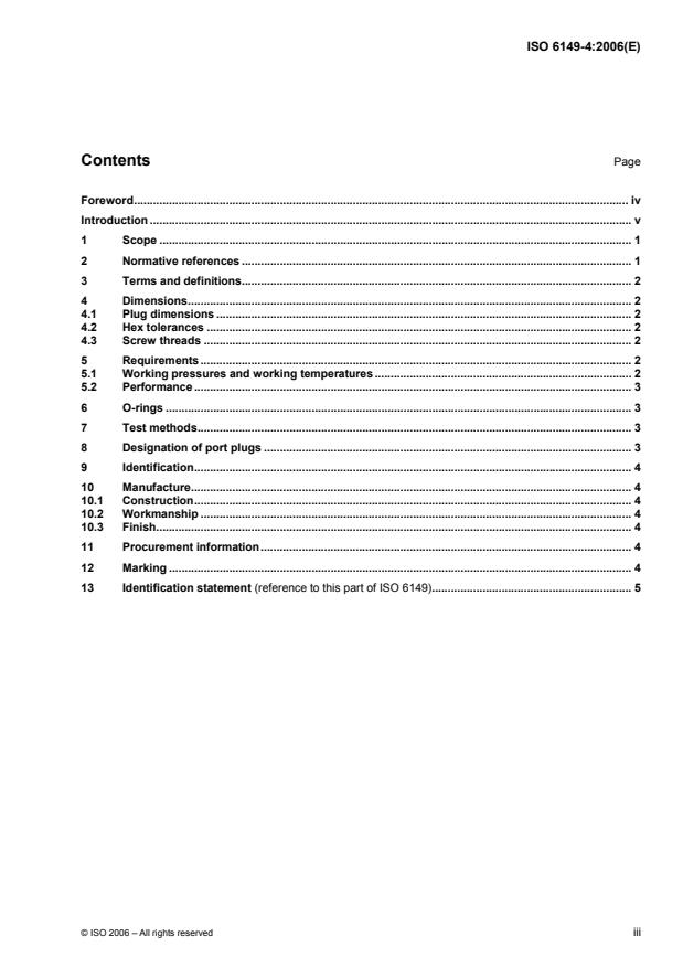ISO 6149-4:2006 - Connections for fluid power and general use -- Ports and stud ends with ISO 261 metric threads and O-ring sealing