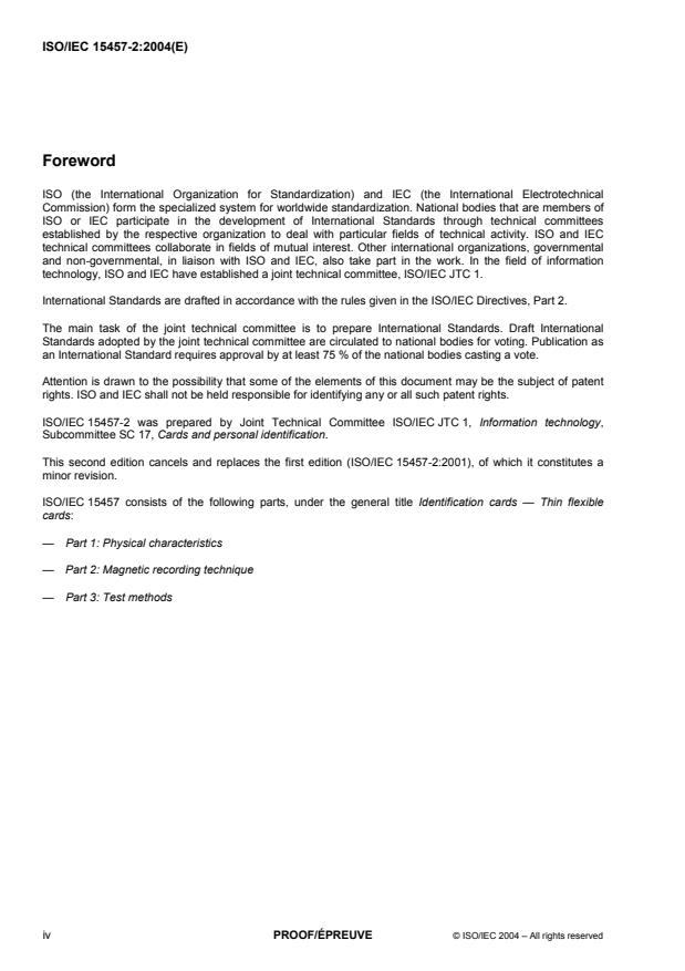 ISO/IEC PRF 15457-2 ISO/IEC PRF 15457-2 - Identification cards -- Thin flexible cards - Page 4 preview