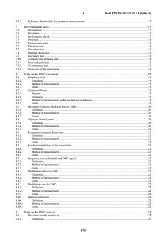 SIST EN 303 132 V1.1.1:2017 ETSI EN 303 132 V1.1.0 (2016-11) - Maritime low power VHF personal locating beacons employing Digital Selective Calling (DSC); Harmonised Standard covering the essential requirements of article 3.2 of the Directive 2014/53/EU - Page 4 preview