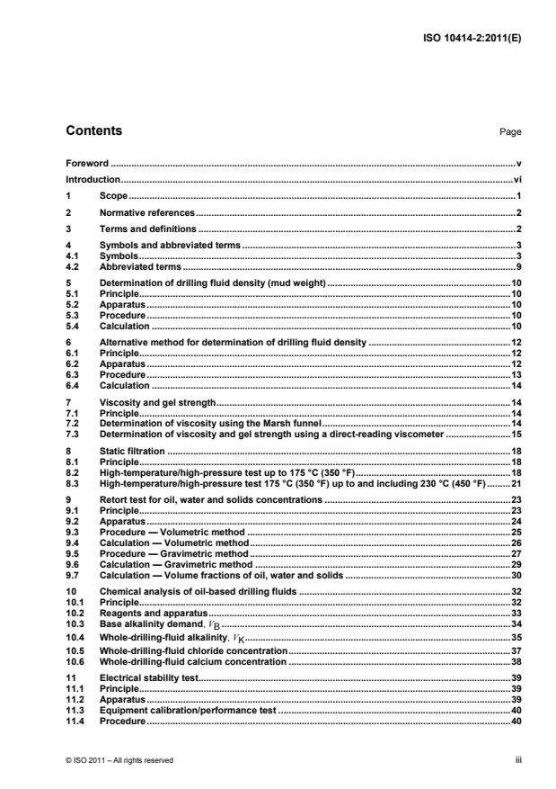ISO 10414-2:2011 - Petroleum and natural gas industries -- Field testing of drilling fluids