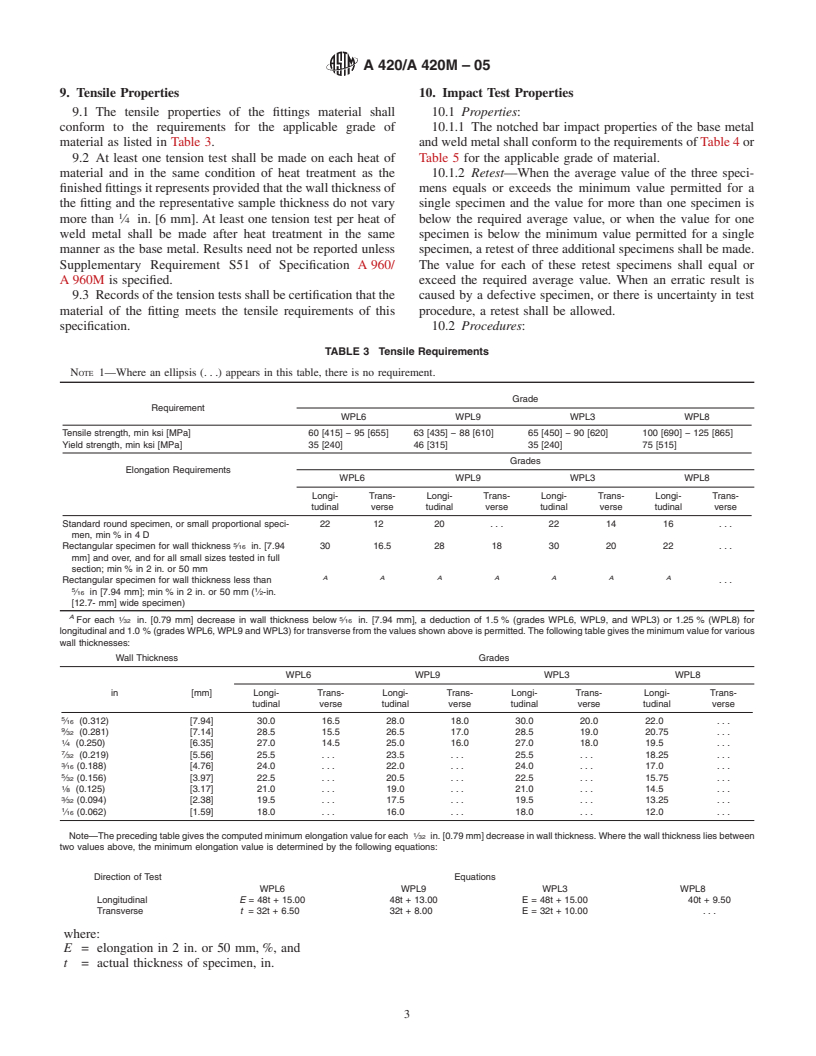 ASTM A420/A420M-05 - Standard Specification for Piping Fittings of Wrought Carbon Steel and Alloy Steel for Low-Temperature Service