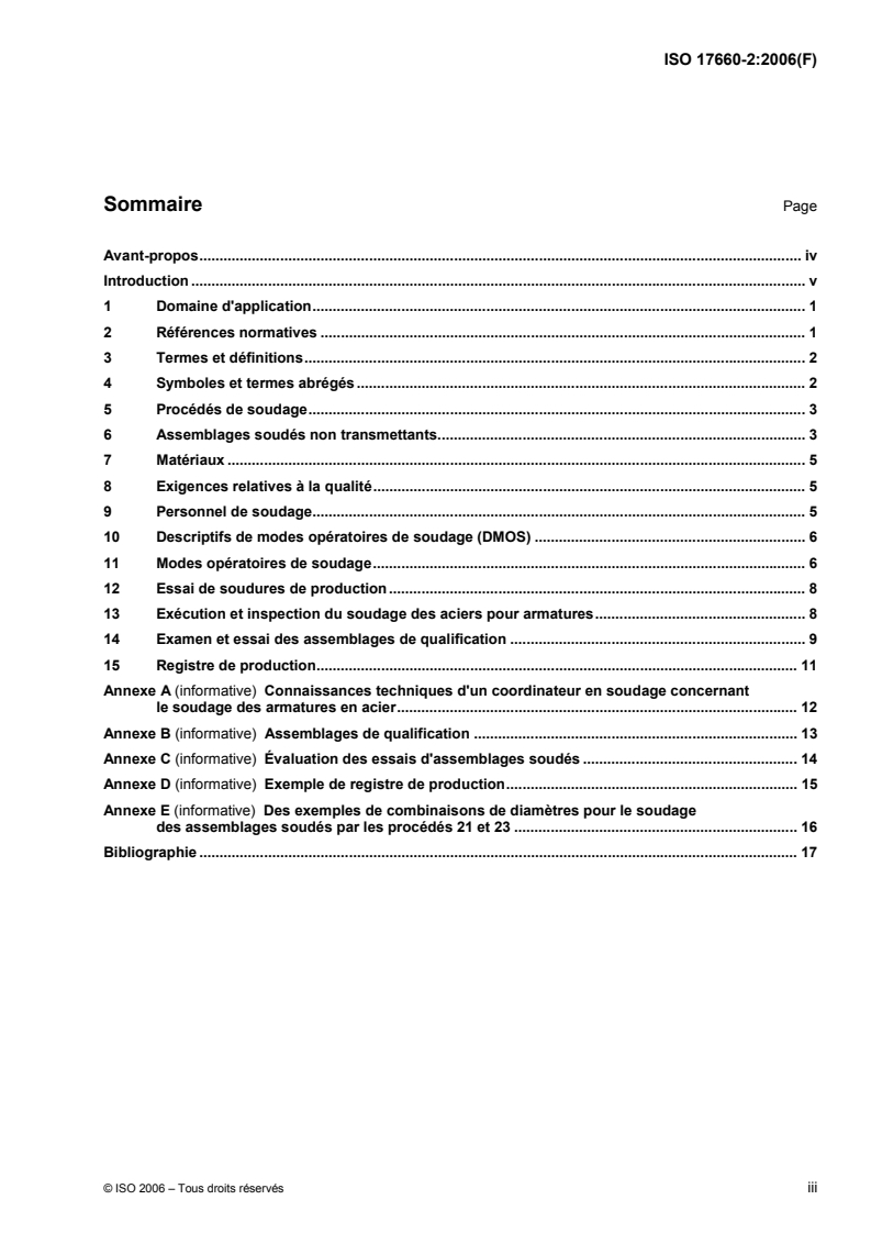 ISO 17660-2:2006 ISO 17660-2:2006 - Soudage — Soudage des aciers d'armatures — Partie 2: Assemblages non transmettants
Released:7/16/2008