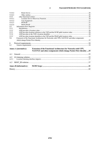 SIST ES 203 178 V1.1.1:2015 ETSI ES 203 178 V1.0.0 (2014-04) - Functional architecture to support European requirements on emergency caller location determination and transport - Page 4 preview