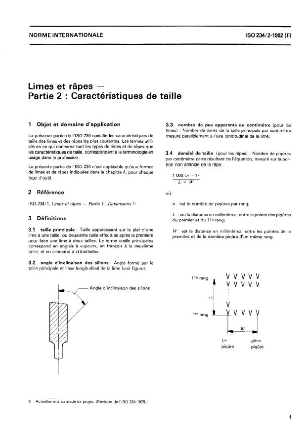 ISO 234-2:1982 - Limes et râpes