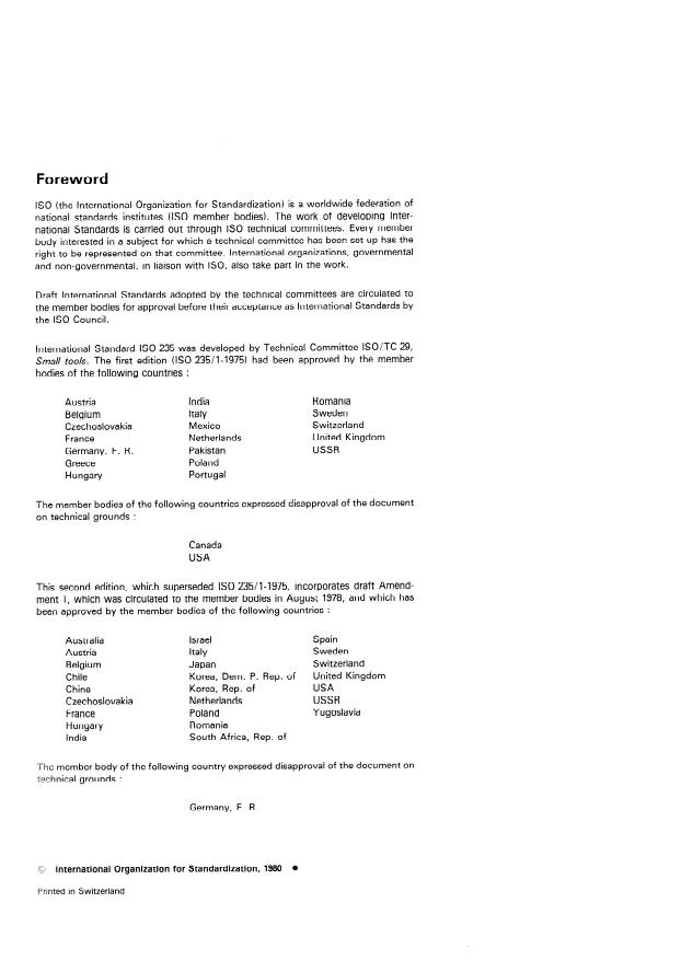 ISO 235:1980 ISO 235:1980 - Parallel shank jobber and stub series drills and Morse taper shank drills - Page 2 preview