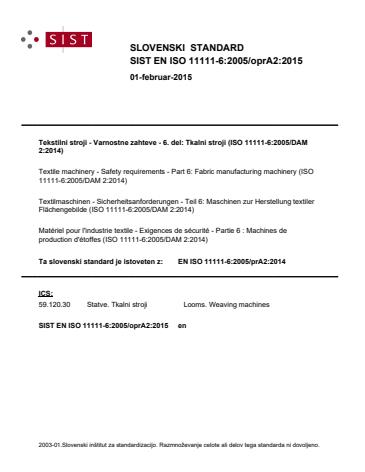 EN ISO 11111-6:2005/oprA2:2015