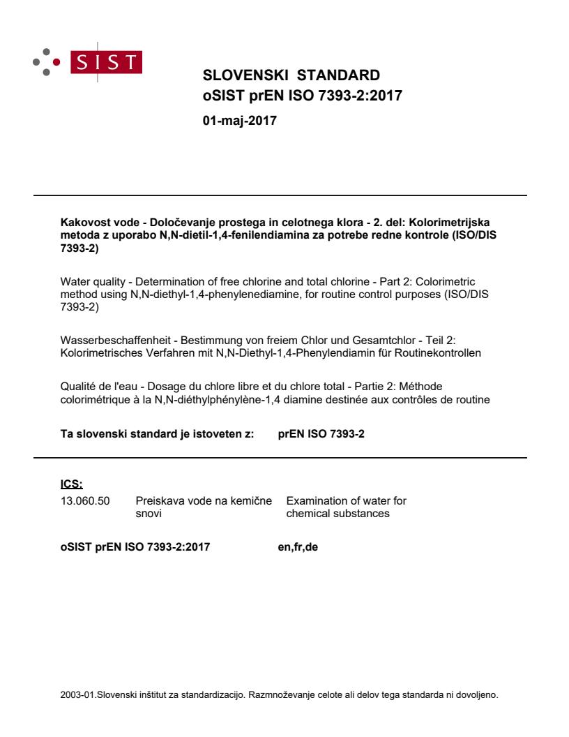 prEN ISO 7393-2:2017