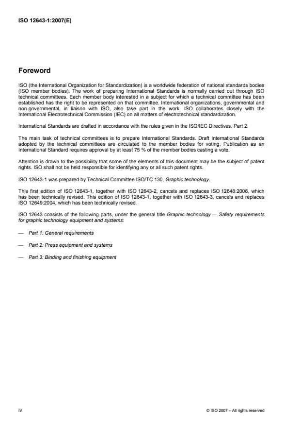 ISO 12643-1:2007 ISO 12643-1:2007 - Graphic technology -- Safety requirements for graphic technology equipment and systems - Page 4 preview