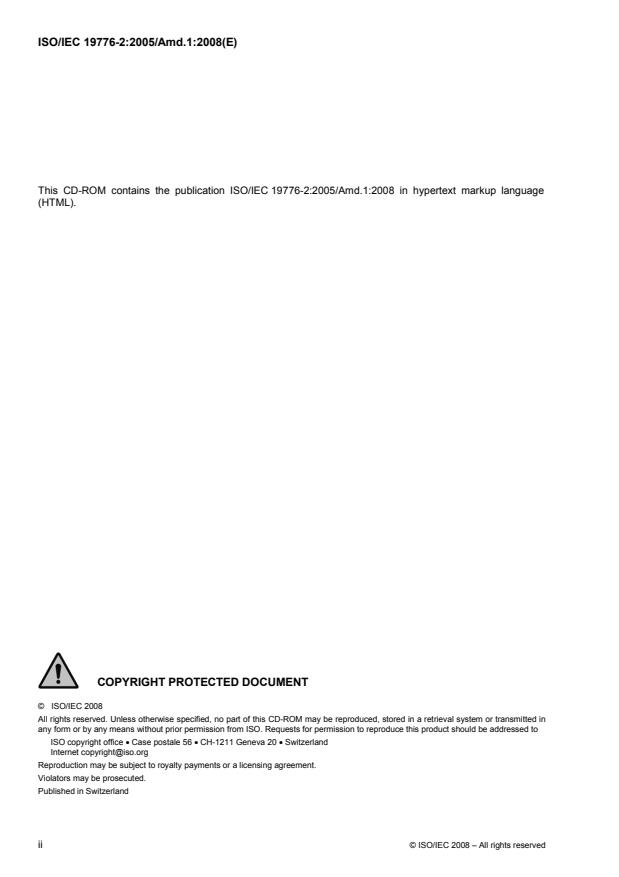 ISO/IEC 19776-2:2005/Amd 1:2008 ISO/IEC 19776-2:2005/Amd 1:2008 - Page 2 preview