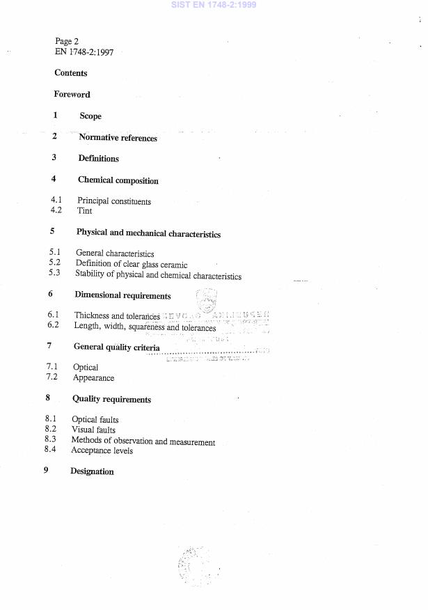 EN 1748-2:1997 EN 1748-2:1999 - Page 4 preview