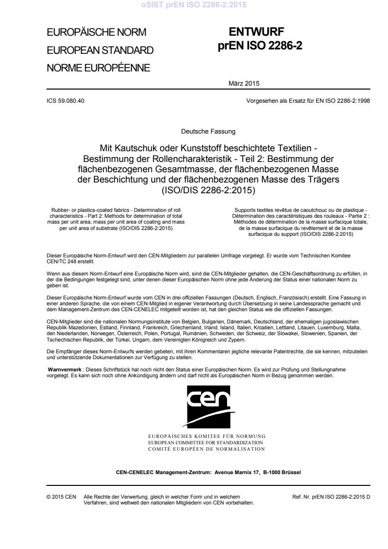 EN ISO 2286 2 2016 Rubber Coated Fabrics Mass Per Unit Area Testing EN ISO 2286 2 2016 Rubber Coated Fabrics Mass Per Unit Area Testing