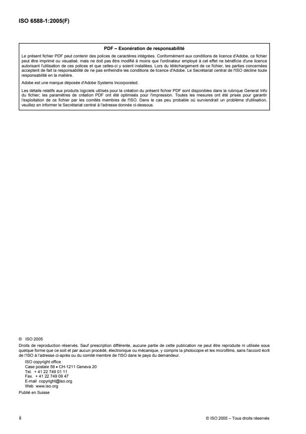 ISO 6588-1:2005 ISO 6588-1:2005 - Papier, carton et pâtes -- Détermination du pH des extraits aqueux - Page 2 preview