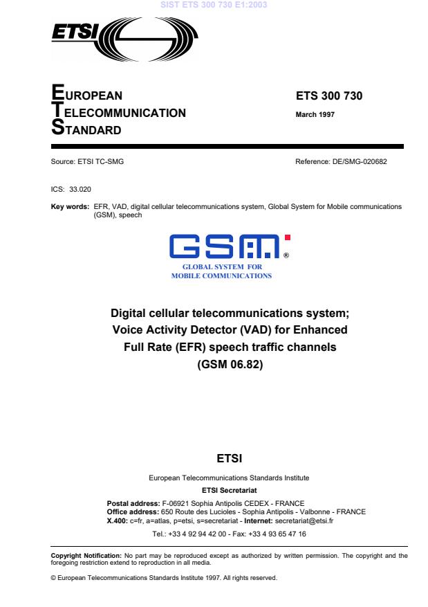 SIST ETS 300 730 E1:2003