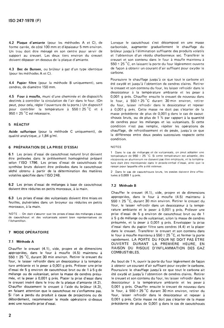 ISO 247:1978 ISO 247:1978 - Rubber — Determination of ash
Released:5/1/1978 - Page 4 preview