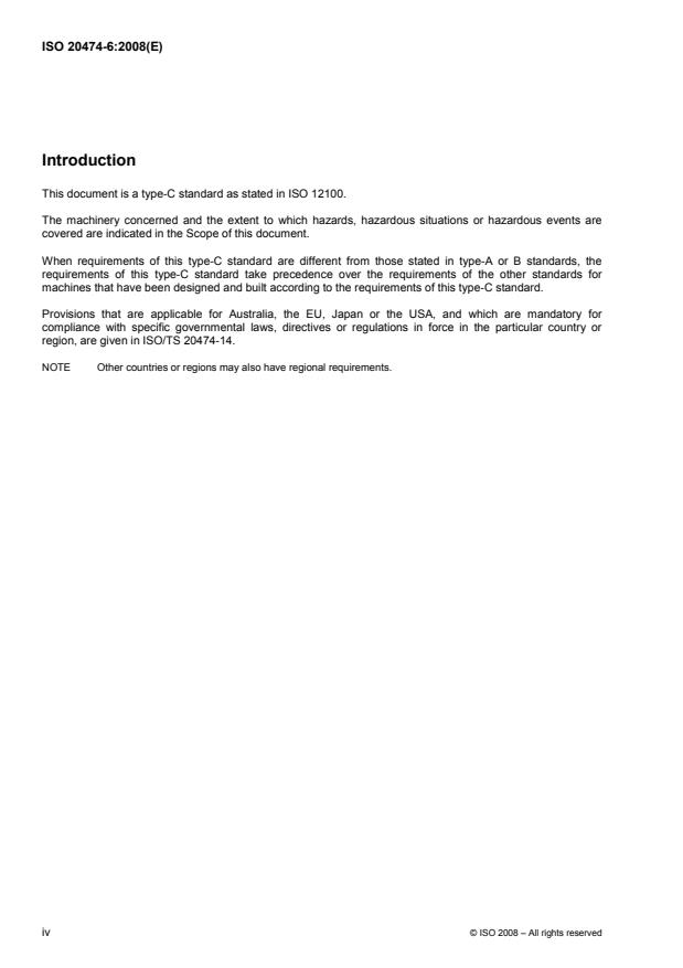 ISO 20474-6:2008 ISO 20474-6:2008 - Earth-moving machinery -- Safety - Page 4 preview