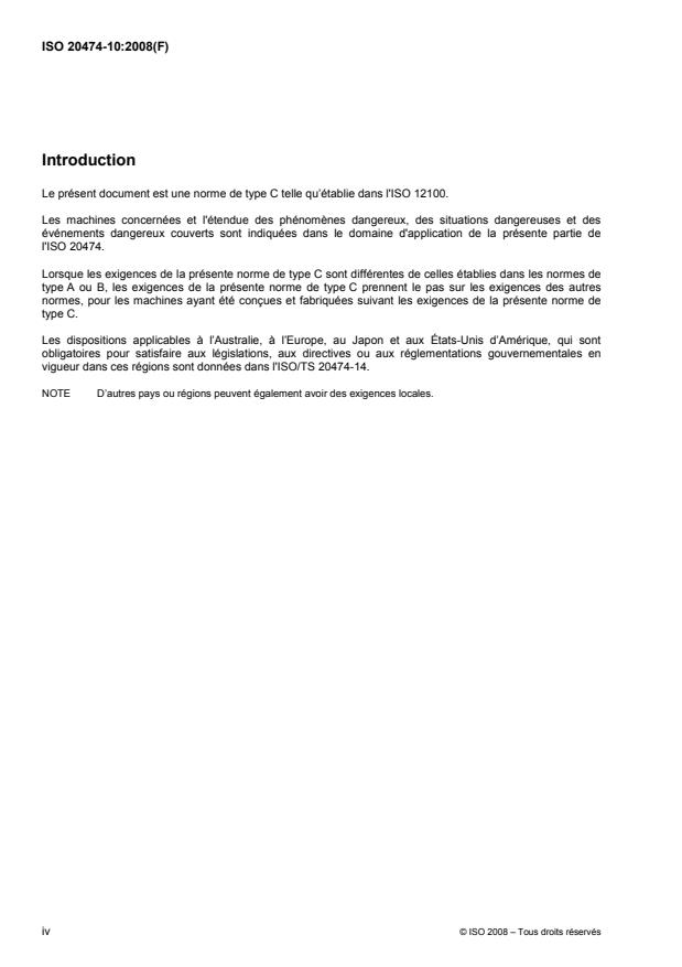 ISO 20474-10:2008 ISO 20474-10:2008 - Engins de terrassement -- Sécurité - Page 4 preview