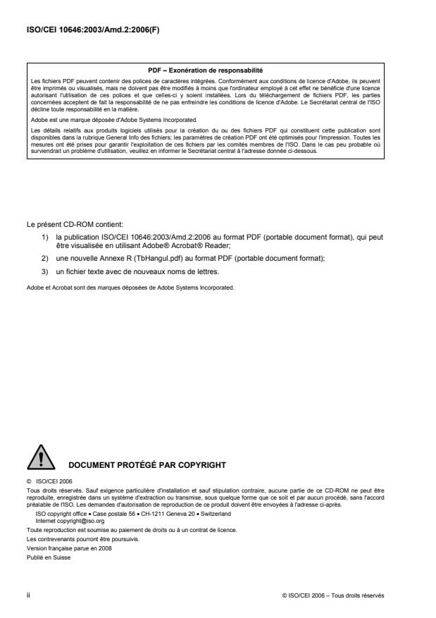 ISO/IEC 10646:2003/Amd 2:2006 ISO/IEC 10646:2003/Amd 2:2006 - N'Ko, phags-pa, phénicien et autres caracteres - Page 2 preview