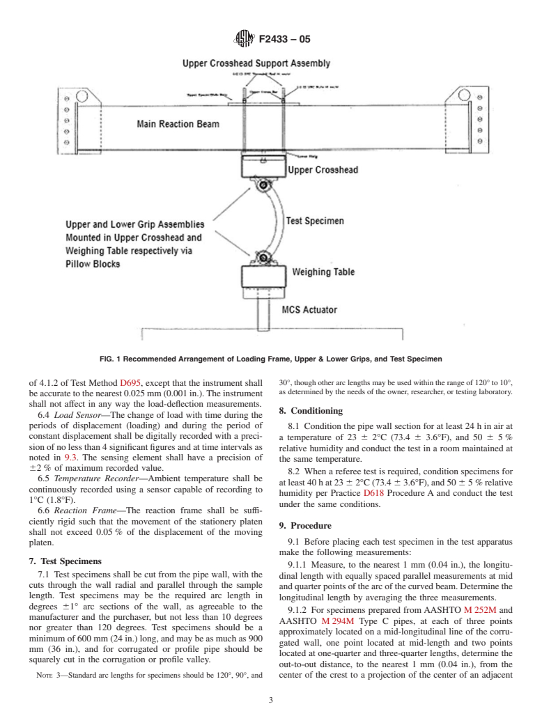 ASTM F2433-05 - Standard Test Method for Determining Thermoplastic Pipe Wall Stiffness