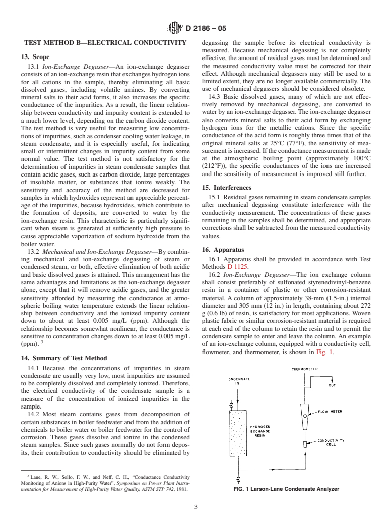 ASTM D2186-05 - Standard Test Methods for Deposit-Forming Impurities in Steam