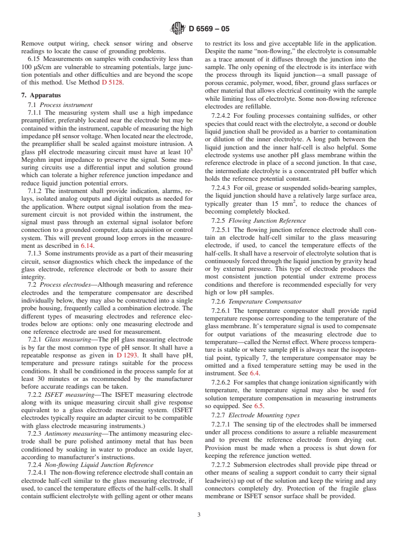 ASTM D6569-05 - Standard Test Method for On-Line Measurement of pH<sup>1</sup>