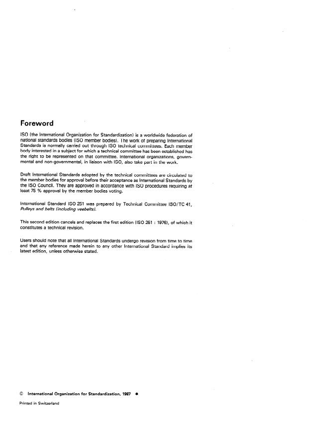 ISO 251:1987 ISO 251:1987 - Conveyor belts -- Widths and lengths - Page 2 preview