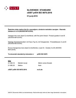 prEN ISO 8675 prEN ISO 8675:2016 - Page 1 preview