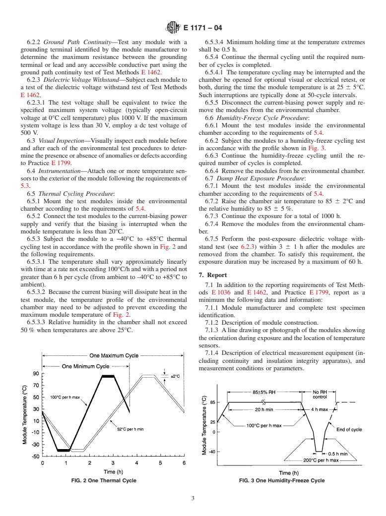 ASTM E1171-04 - Standard Test Methods for Photovoltaic Modules in Cyclic Temperature and Humidity Environments