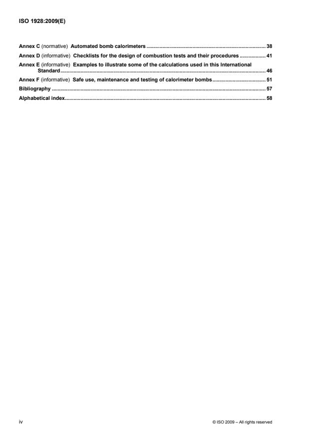 ISO 1928:2009 ISO 1928:2009 - Solid mineral fuels -- Determination of gross calorific value by the bomb calorimetric method and calculation of net calorific value - Page 4 preview