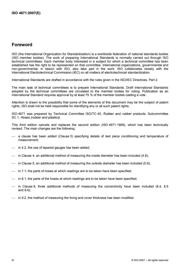 ISO 4671:2007 ISO 4671:2007 - Rubber and plastics hoses and hose assemblies -- Methods of measurement of the dimensions of hoses and the lengths of hose assemblies - Page 4 preview