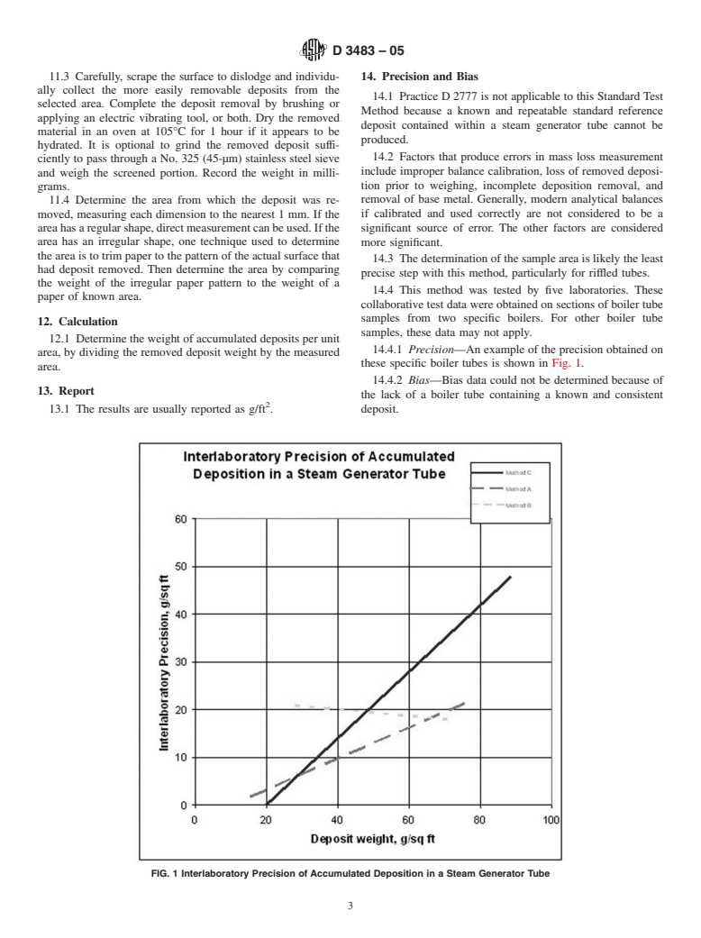 ASTM D3483-05 - Standard Test Methods for Accumulated Deposition in a Steam Generator Tube