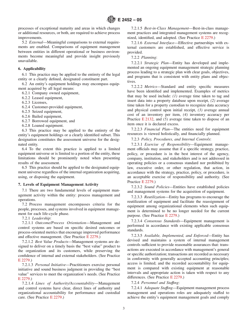 ASTM E2452-05 - Standard Practice for Equipment Management Process Maturity (EMPM) Model