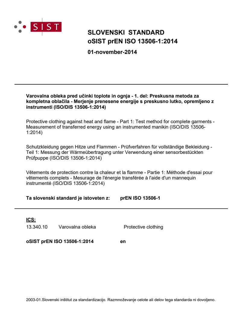 prEN ISO 13506-1:2014