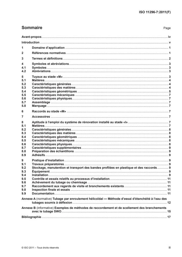 ISO 11296-7:2011 - Systemes de canalisations en plastique pour la rénovation des réseaux de branchements et de collecteurs d'assainissement enterrés sans pression