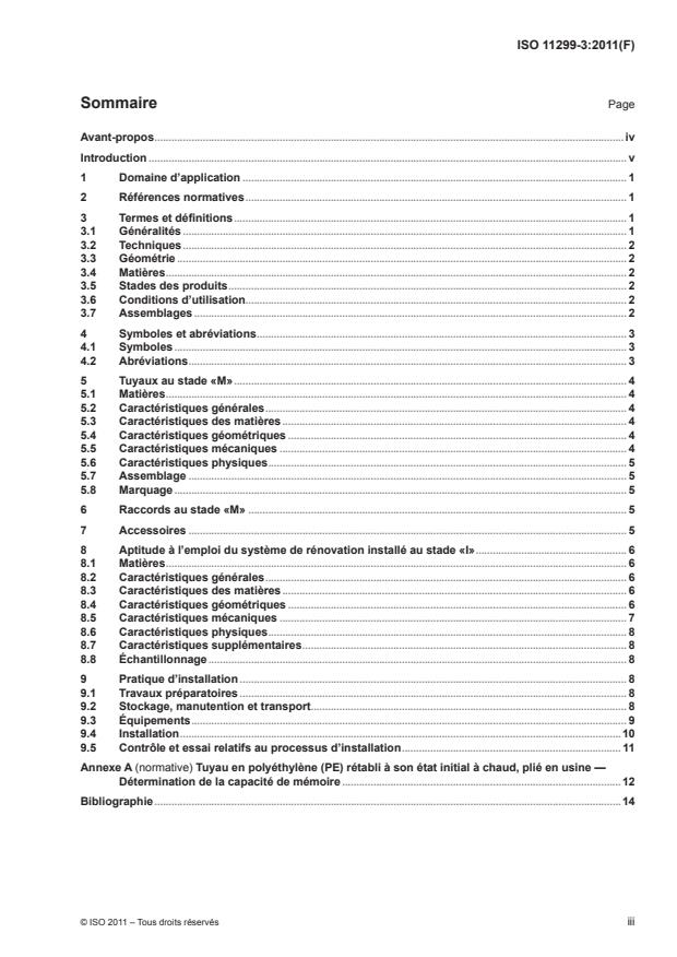 ISO 11299-3:2011 - Systemes de canalisations en plastique pour la rénovation des réseaux de gaz enterrés