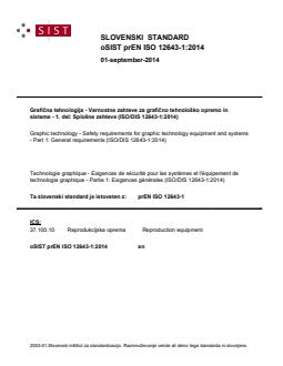 prEN ISO 12643-1:2014 - Page 1 preview