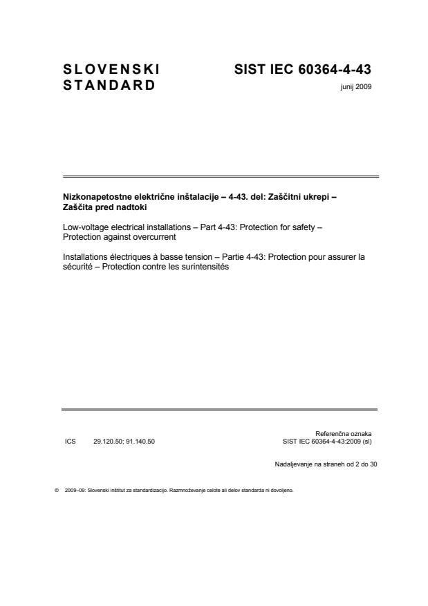 IEC 60364-4-43:2009