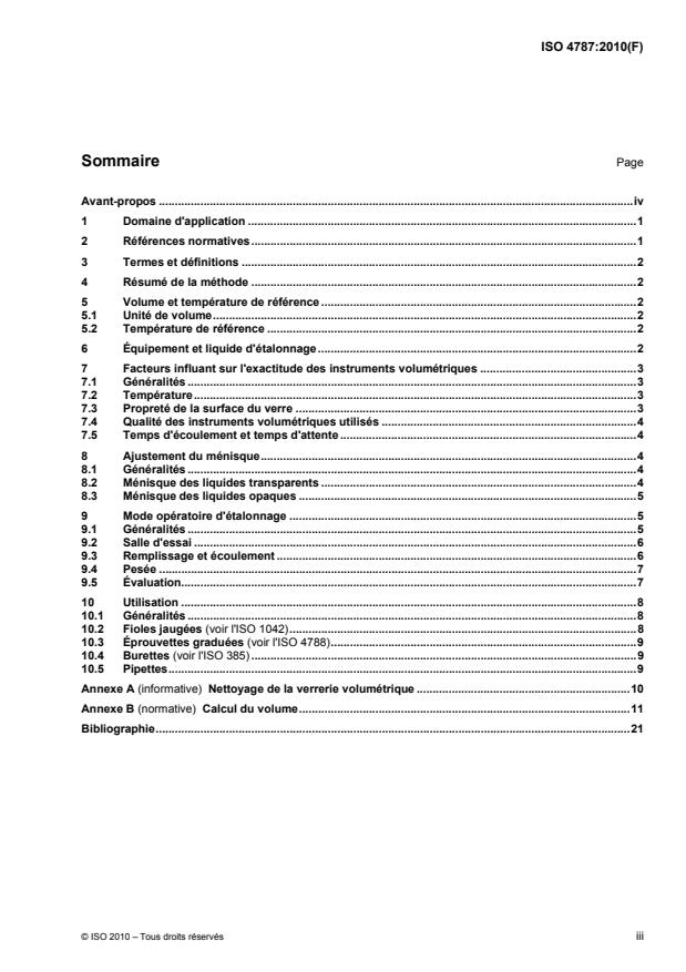 ISO 4787:2010 - Verrerie de laboratoire -- Instruments volumétriques -- Méthodes de vérification de la capacité et d'utilisation