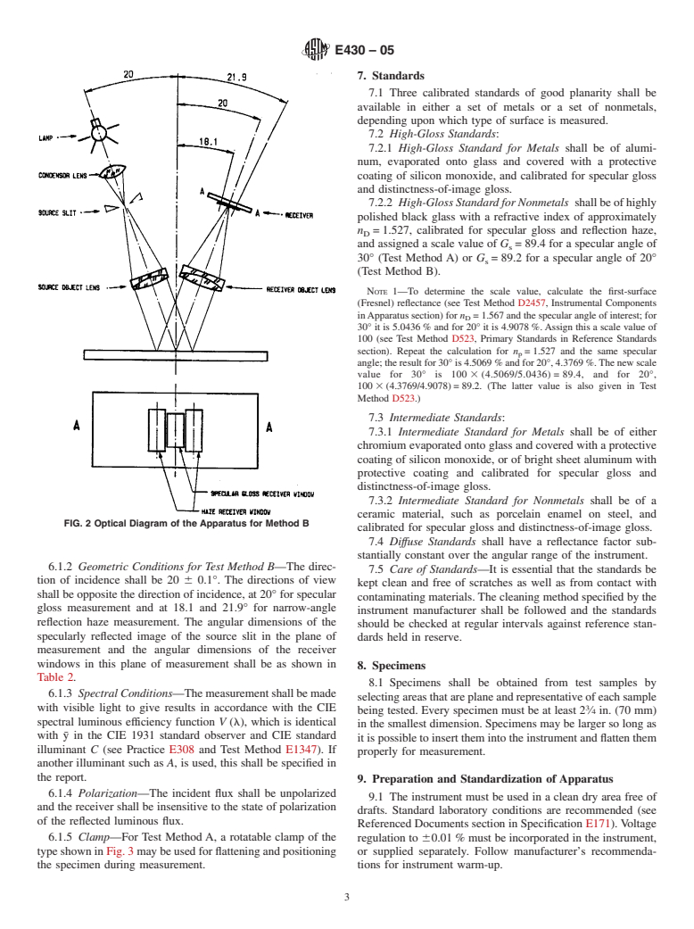 ASTM E430-05 - Standard Test Methods for Measurement of Gloss of High-Gloss Surfaces by Abridged Goniophotometry