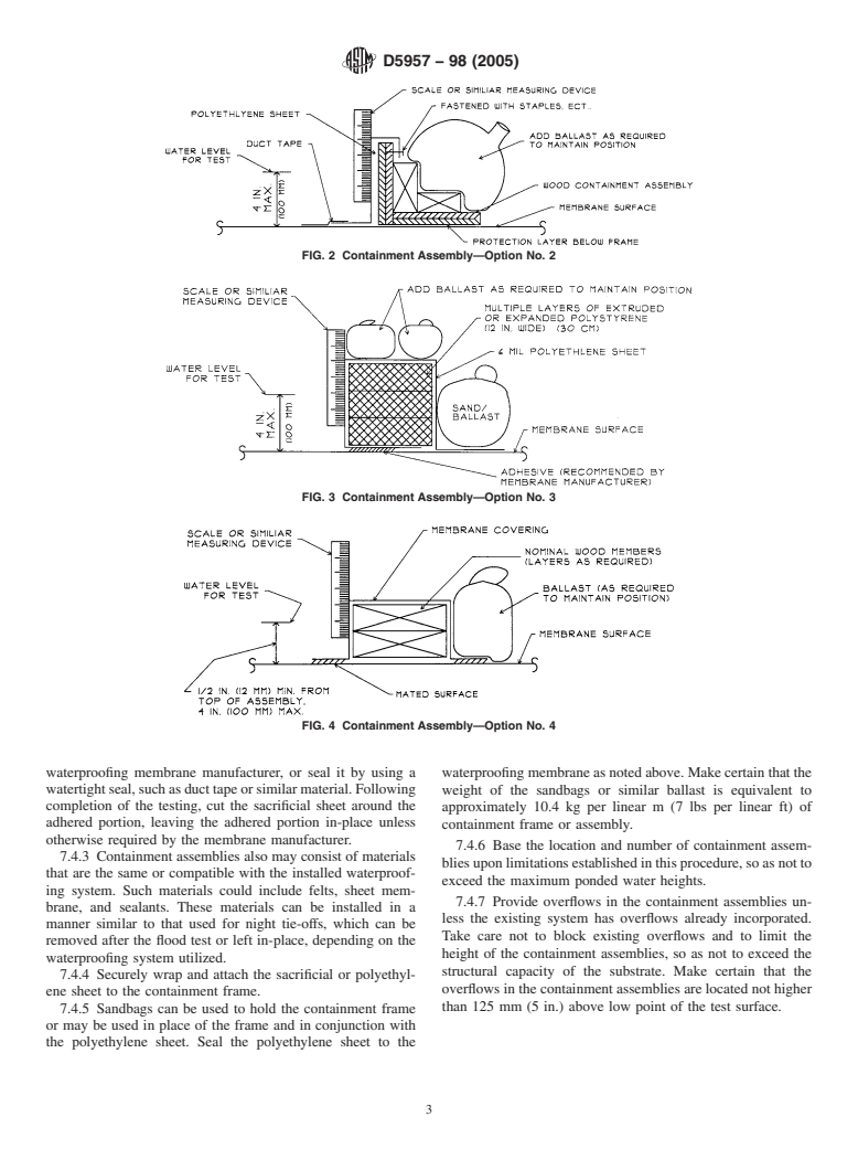 ASTM D5957-98(2005) - Standard Guide for Flood Testing Horizontal Waterproofing Installations