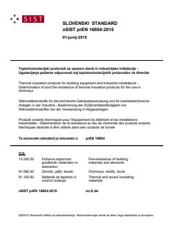 FprEN 16854 prEN 16854:2015 - Page 1 preview
