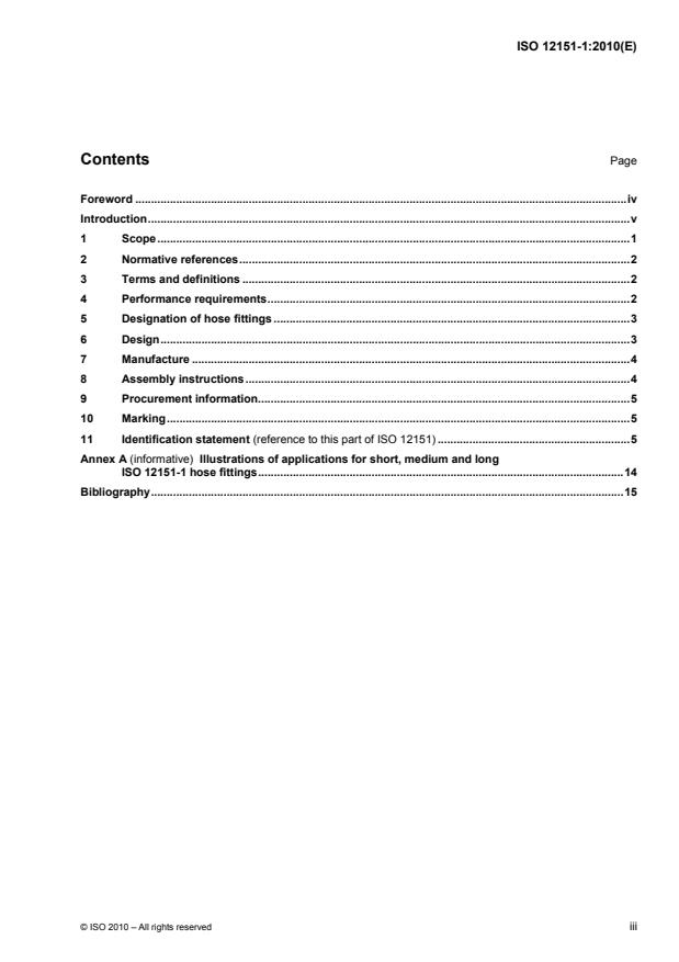 ISO 12151-1:2010 - Connections for hydraulic fluid power and general use -- Hose fittings