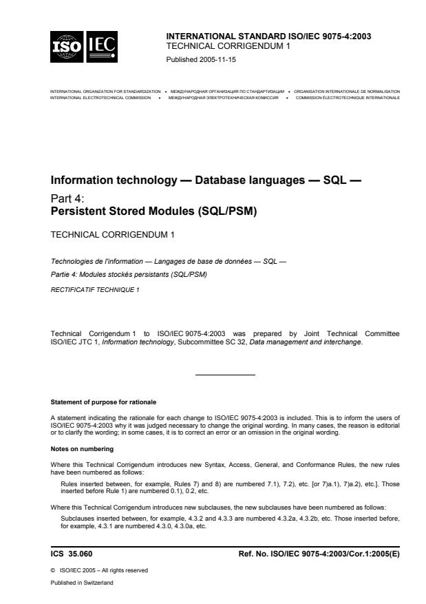 ISO/IEC 9075-4:2003/Cor 1:2005