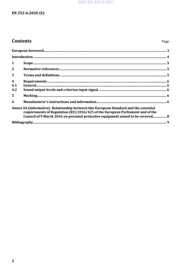 EN 352-6:2020 EN 352-6:2021 - Page 4 preview
