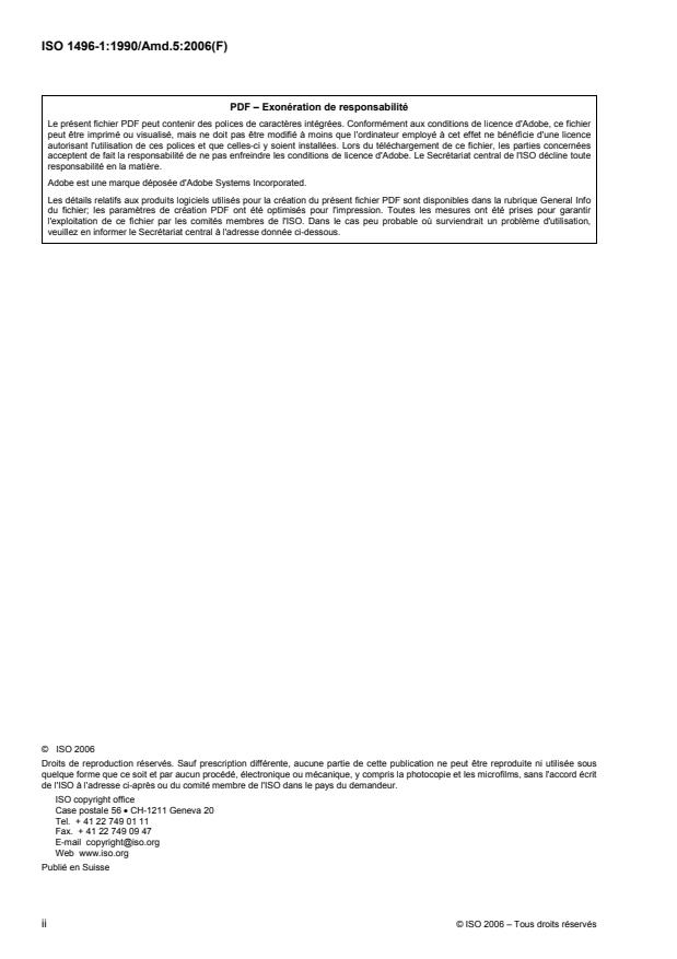 ISO 1496-1:1990/Amd 5:2006 ISO 1496-1:1990/Amd 5:2006 - Sécurité de la porte - Page 2 preview