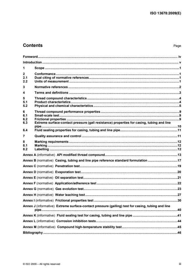 ISO 13678:2009 - Petroleum and natural gas industries -- Evaluation and testing of thread compounds for use with casing, tubing, line pipe and drill stem elements