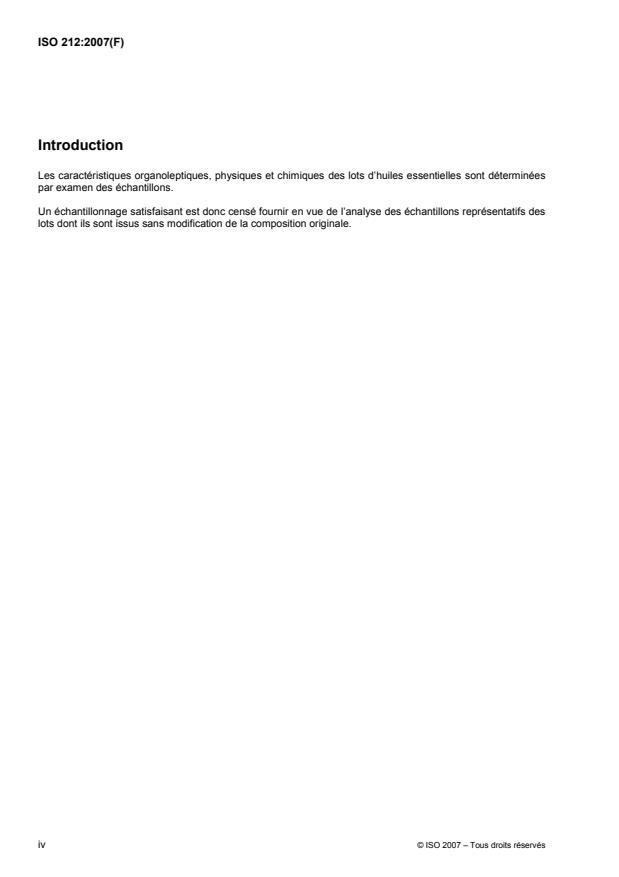 ISO 212:2007 ISO 212:2007 - Huiles essentielles -- Échantillonnage - Page 4 preview