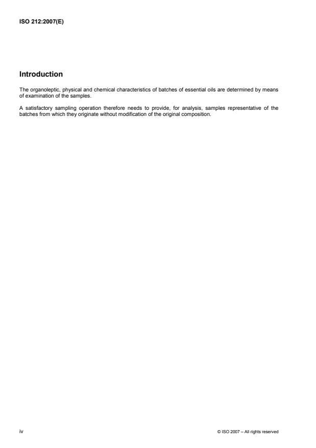ISO 212:2007 ISO 212:2007 - Essential oils -- Sampling - Page 4 preview